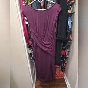 Casual Fully lined Plum Women's Dress